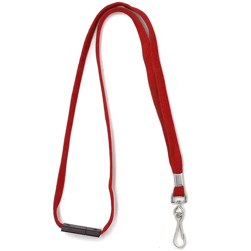 Beebel Safety Lanyards Premium Breakaway Lanyard Comfortable Neck Straps Lanyards Swivel J Hook for ID Badges (Red, 50 Pack) - Image 5